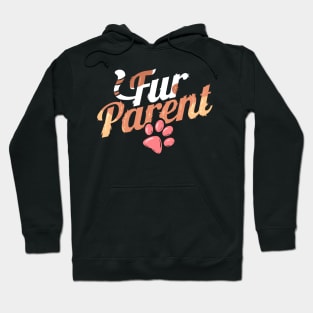 Logo Fur Parent With Cat Paw On Purrsday Hoodie